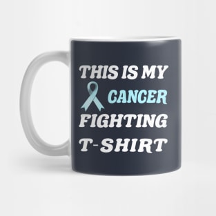 prostate Cancer light blue Ribbon Fighting Mug